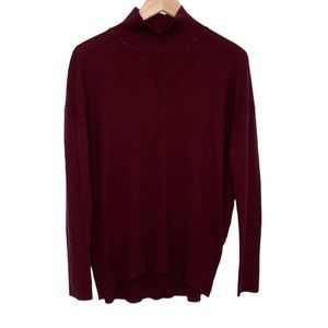 Vila Milano Burgundy Mock Neck Pullover Sweater